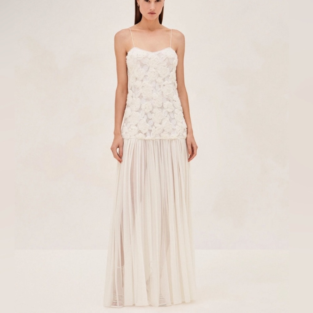 Alexis Floral White Lace Maxi Dress